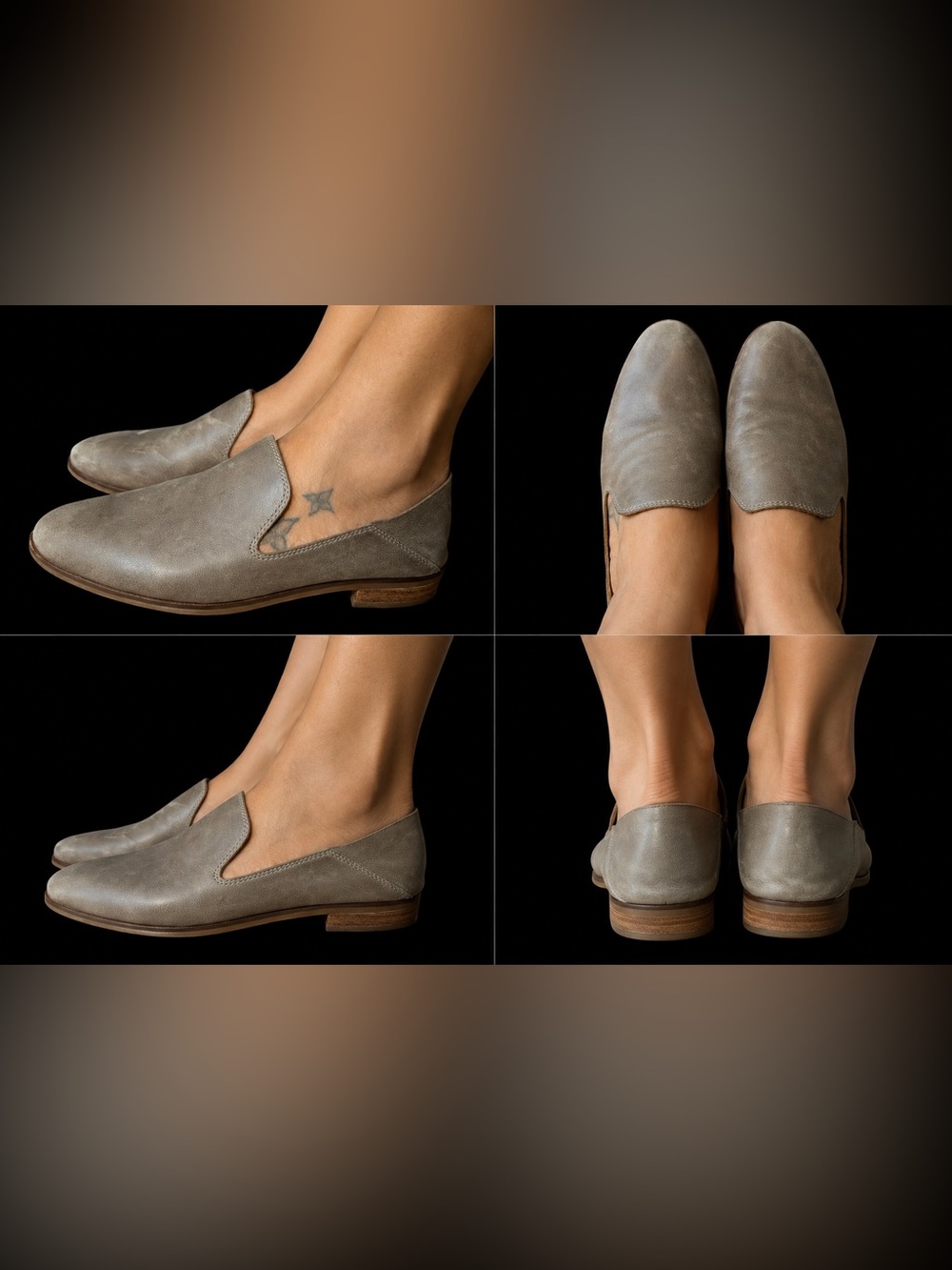 Lucky Brand Cahill Leather Loafers - Taupe Grey